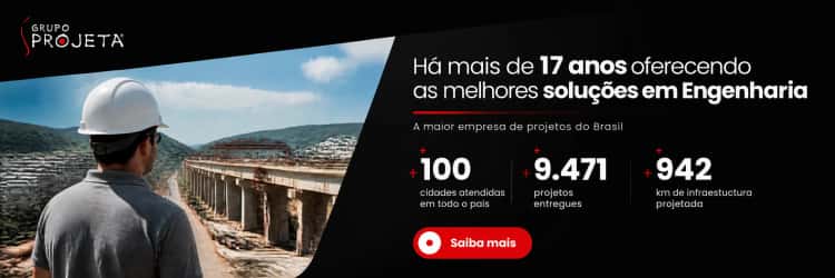 Grupo Projeta: há mais de 17 anos oferecendo as melhores soluções em engenharia. 100 cidades atendidas, 9.471 projetos entregues e 942 km de infraestrutura projetada.