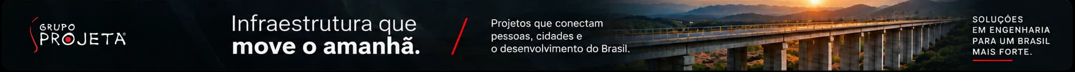 Grupo Projeta: infraestrutura que move o amanhã. Projetos que conectam pessoas, cidades e o desenvolvimento do Brasil. Soluções em engenharia para um Brasil mais forte.