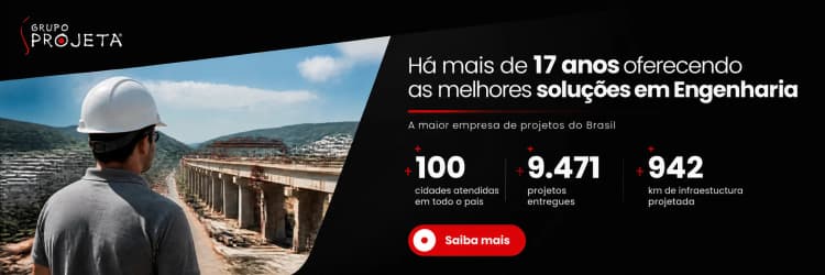 Grupo Projeta: há mais de 17 anos oferecendo as melhores soluções em engenharia. 100 cidades atendidas, 9.471 projetos entregues e 942 km de infraestrutura projetada.