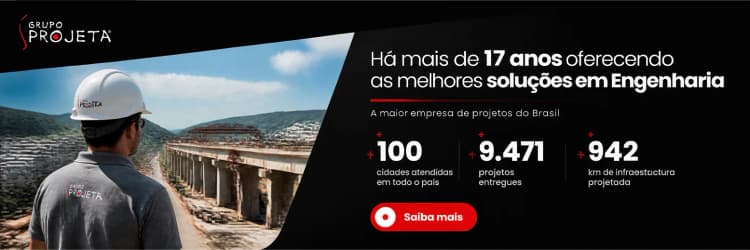 Grupo Projeta: há mais de 17 anos oferecendo as melhores soluções em engenharia. 100 cidades atendidas, 9.471 projetos entregues e 942 km de infraestrutura projetada.
