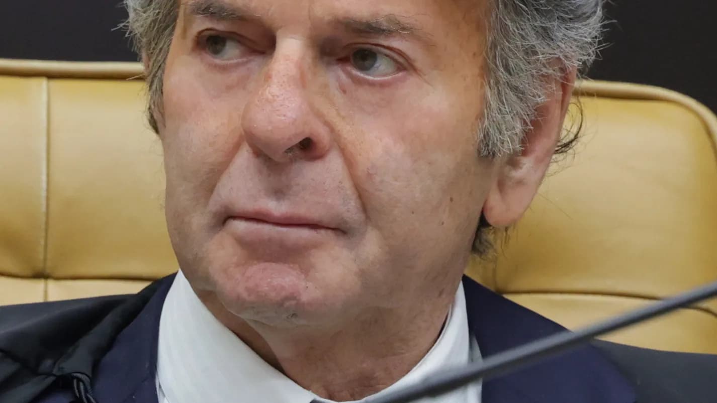 O ministro do STF Luiz Fux durante sessão do Supremo Tribunal Federal