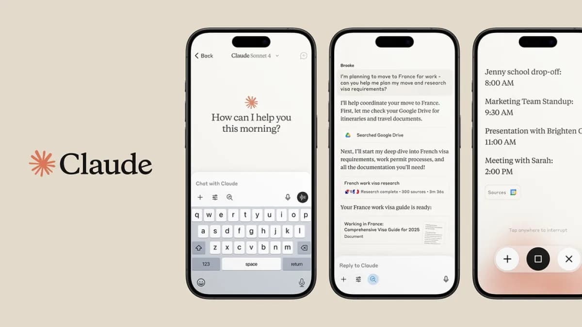 Tela do aplicativo Claude, da Anthropic, em um smartphone