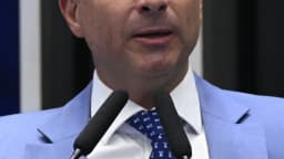 Flávio Bolsonaro discursa no plenário do Senado Federal