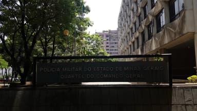 Fachada do Quartel do Comando Geral da Polícia Militar de Minas Gerais, em Belo Horizonte
