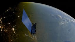 Satélite Starlink em órbita