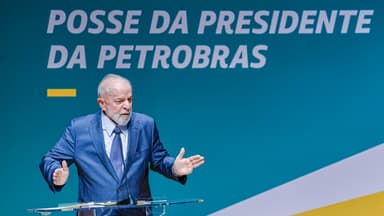 Lula discursa na solenidade de posse de Magda Chambriard como presidente da Petrobras (foto de arquivo, junho de 2024)