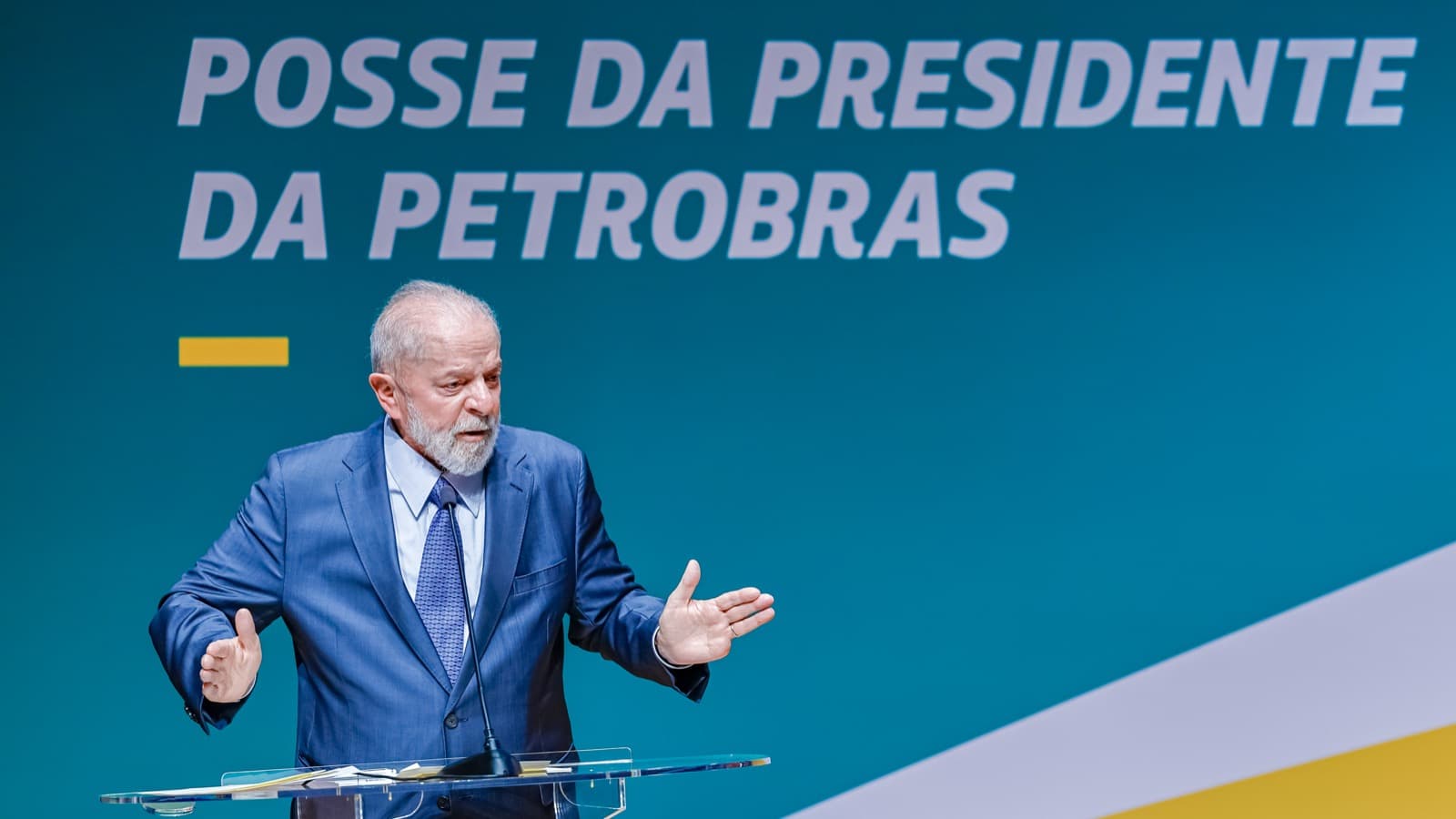 Lula discursa na solenidade de posse de Magda Chambriard como presidente da Petrobras (foto de arquivo, junho de 2024)