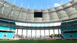 Interior da Arena Fonte Nova, em Salvador, onde Bahia e Flamengo se enfrentam neste domingo