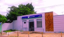 Vista frontal da Agência da Receita Federal em Campo Maior, Piauí, Brasil, em dezembro de 2017.