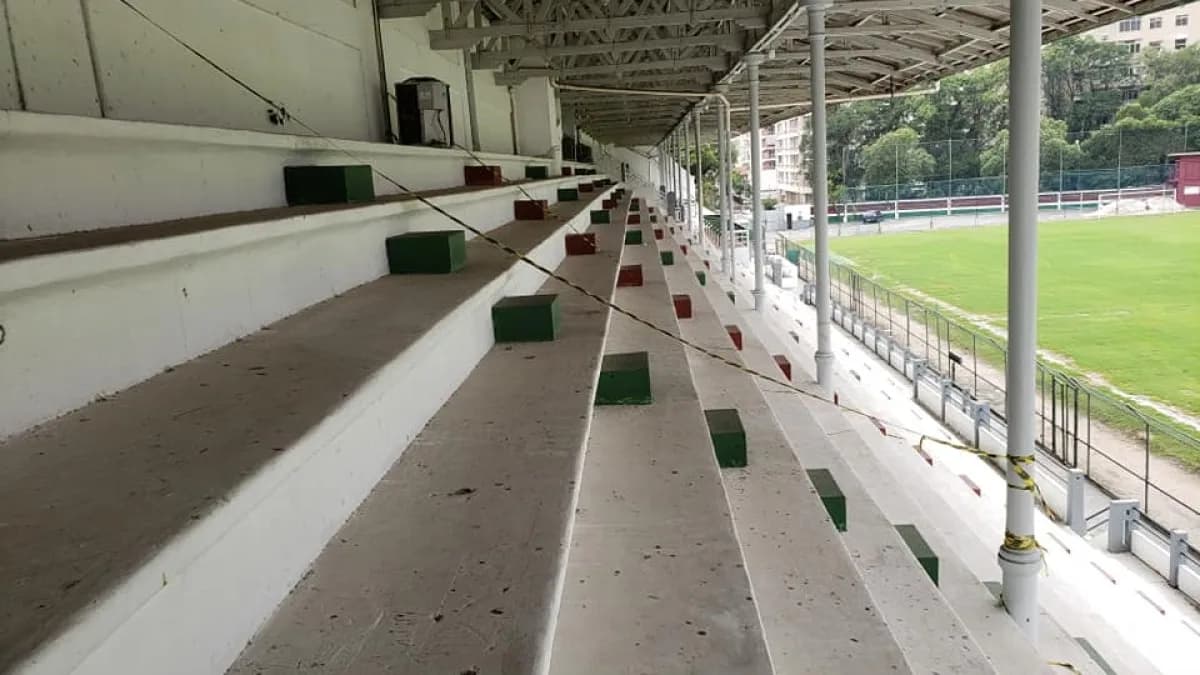Arquibancada do histórico Estádio de Laranjeiras, sede do Fluminense, no Rio de Janeiro