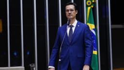 Deltan Dallagnol discursa no plenário da Câmara dos Deputados, foto de arquivo de maio de 2023