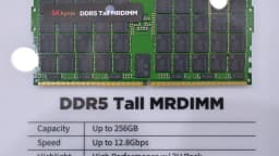 Módulo de memória DDR5 Tall MRDIMM fabricado pela SK Hynix