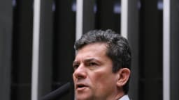 Senador Sergio Moro discursa em plenário do Congresso, foto de arquivo