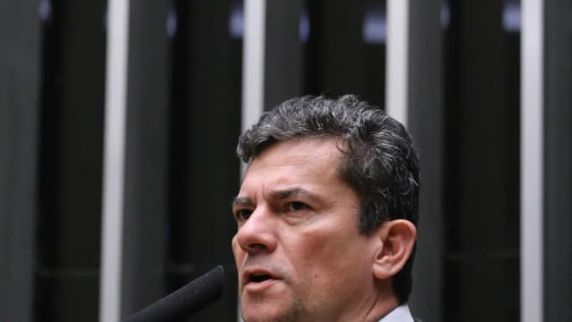 Senador Sergio Moro discursa em plenário do Congresso, foto de arquivo