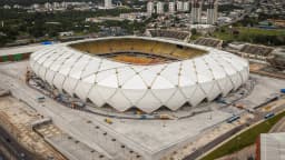 Vista aérea da Arena da Amazônia, em Manaus, onde o Amazonas FC manda seus jogos