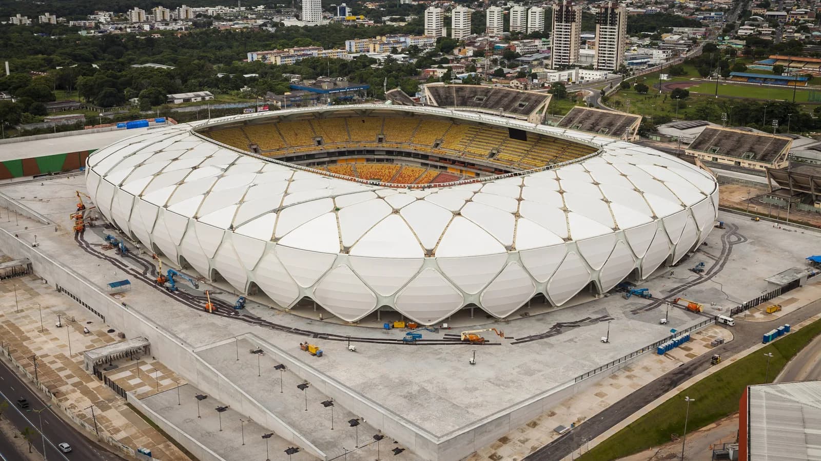Vista aérea da Arena da Amazônia, em Manaus, onde o Amazonas FC manda seus jogos