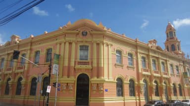 Fachada histórica do Palácio da Fazenda, sede da Secretaria da Fazenda do Ceará, em Fortaleza