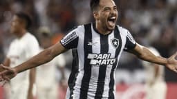 Tiquinho Soares comemora gol com a camisa do Botafogo