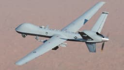 Drone militar MQ-9 Reaper dos Estados Unidos em voo