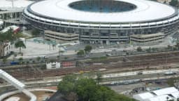 Vista aérea do Maracanã, onde Fluminense e Palmeiras jogaram a ida da semifinal (foto de arquivo)