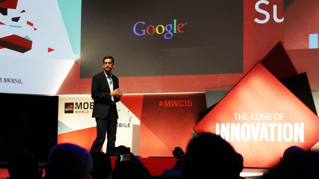 Sundar Pichai apresenta em evento do Google