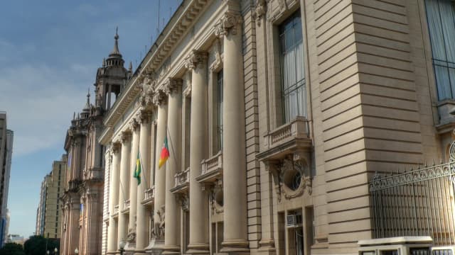 Fachada do Palácio Piratini, sede do governo do Rio Grande do Sul, em Porto Alegre