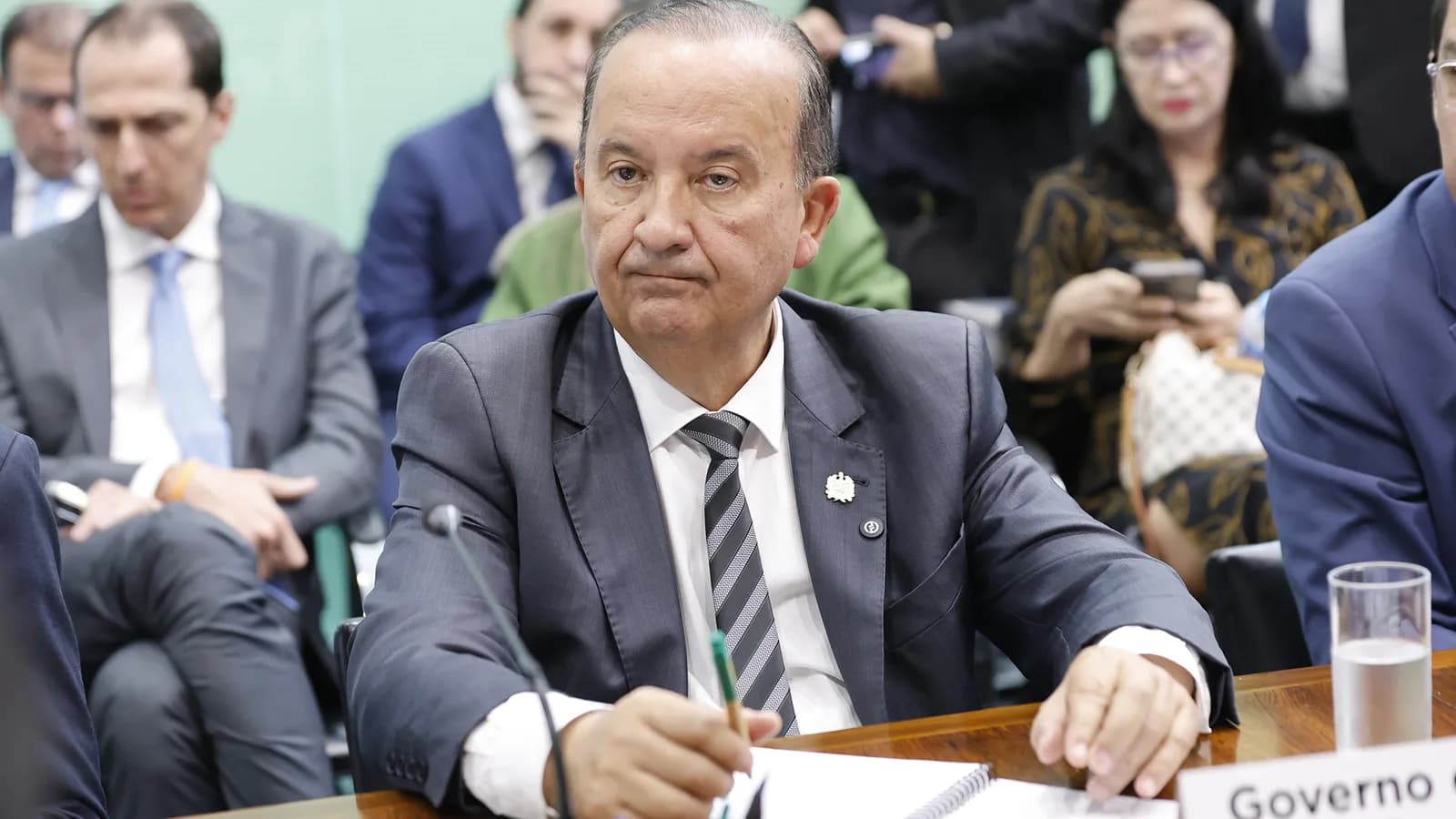 Jorginho Mello fala durante reunião com governadores sobre segurança pública
