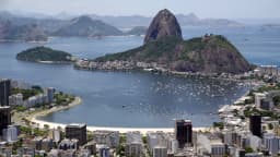 Vista aérea da enseada de Botafogo e do Pão de Açúcar, no Rio de Janeiro (foto de arquivo)