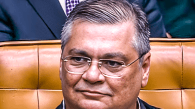 Flávio Dino durante posse como ministro do STF, em fevereiro de 2024 (foto de arquivo)