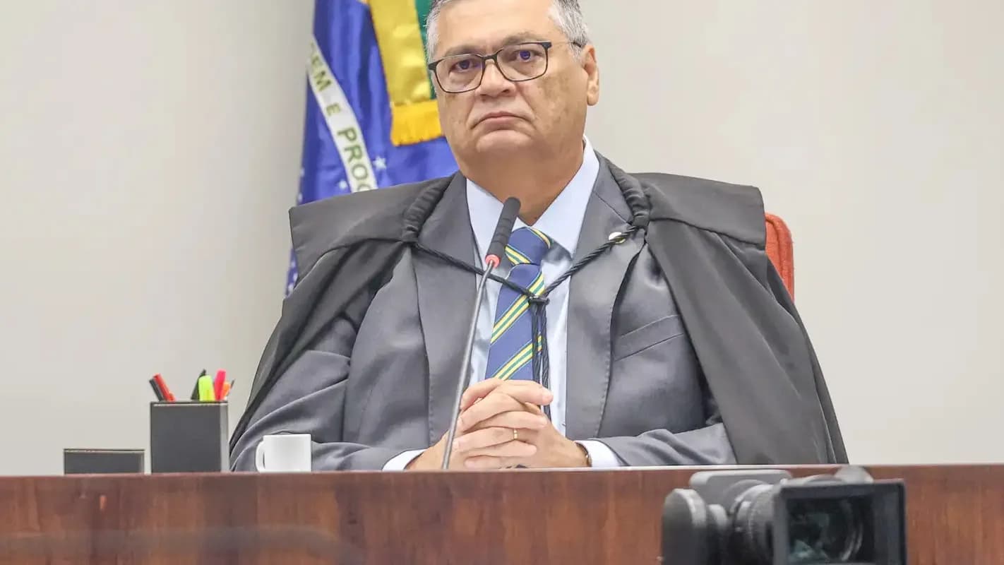 Ministro Flávio Dino durante sessão no plenário do STF