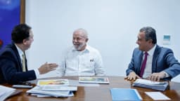 Lula em reunião com Camilo Santana e Rui Costa no Palácio do Planalto