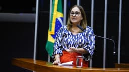 Deputada federal discursa no plenário da Câmara dos Deputados, foto de arquivo