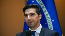 Foto de arquivo do técnico Abel Ferreira, do Palmeiras, durante cerimônia oficial em 2022