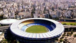 Vista aérea do estádio do Maracanã, no Rio de Janeiro