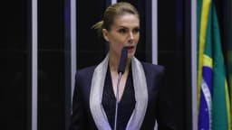Ana Hickmann durante evento público em Brasília