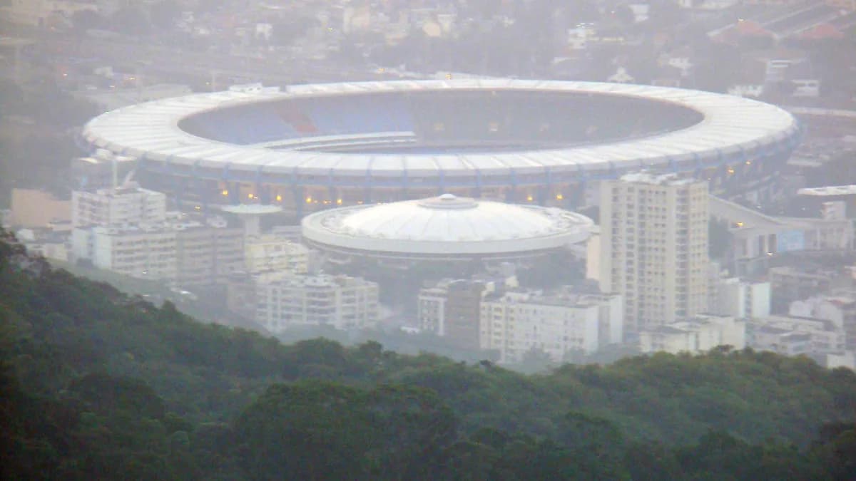 Vista aérea do Estádio do Maracanã, no Rio de Janeiro