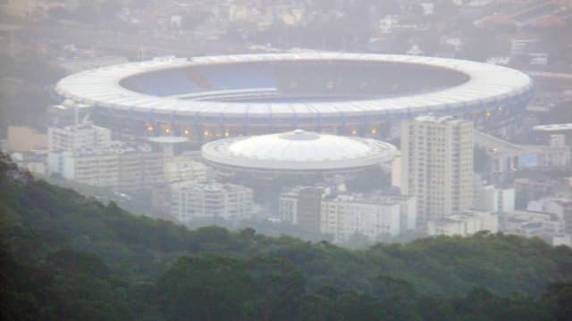 Vista aérea do Estádio do Maracanã, no Rio de Janeiro