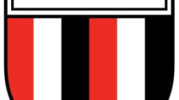 Escudo do Botafogo Futebol Clube, de Ribeirão Preto (SP), nas cores preto, branco e vermelho