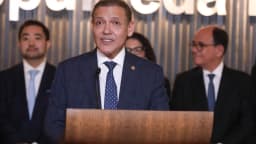 O presidente do TSE, Kassio Nunes Marques, discursa em evento oficial