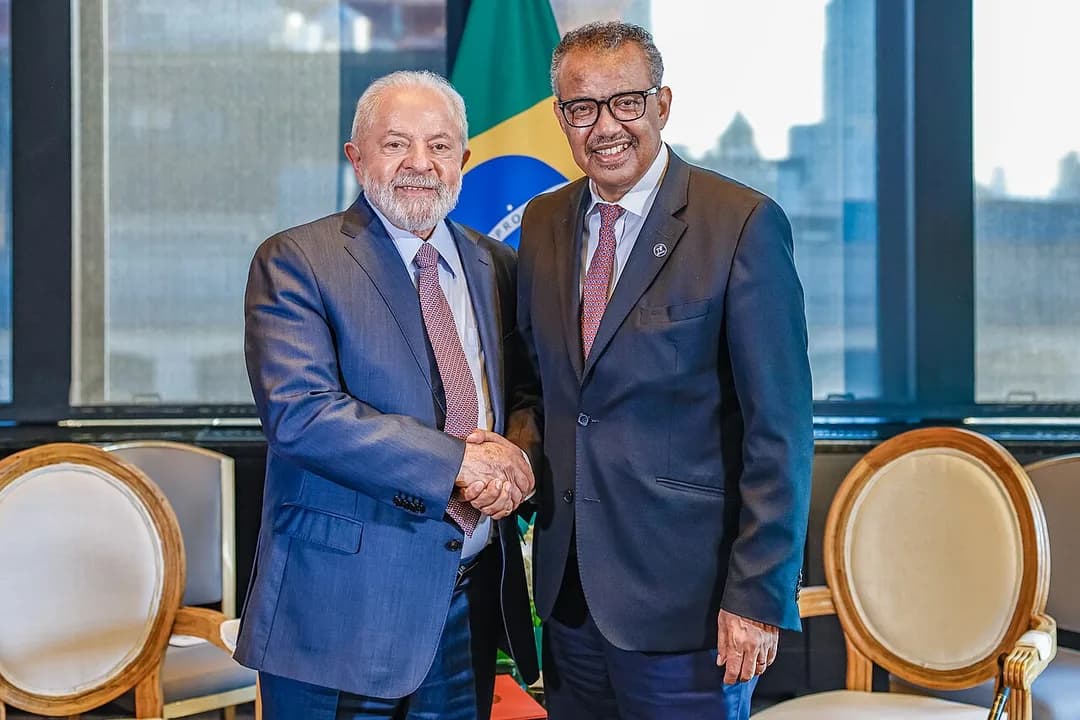 20.09.2023 - Presidente da República, Luiz Inácio Lula da Silva, durante encontro com o Diretor-Geral da Organização Mundial da Saúde (OMS), Tedros Adhanom Ghebreyesus, em Nova Yor