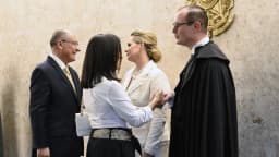 O ministro Cristiano Zanin, do STF, em cerimônia no tribunal
