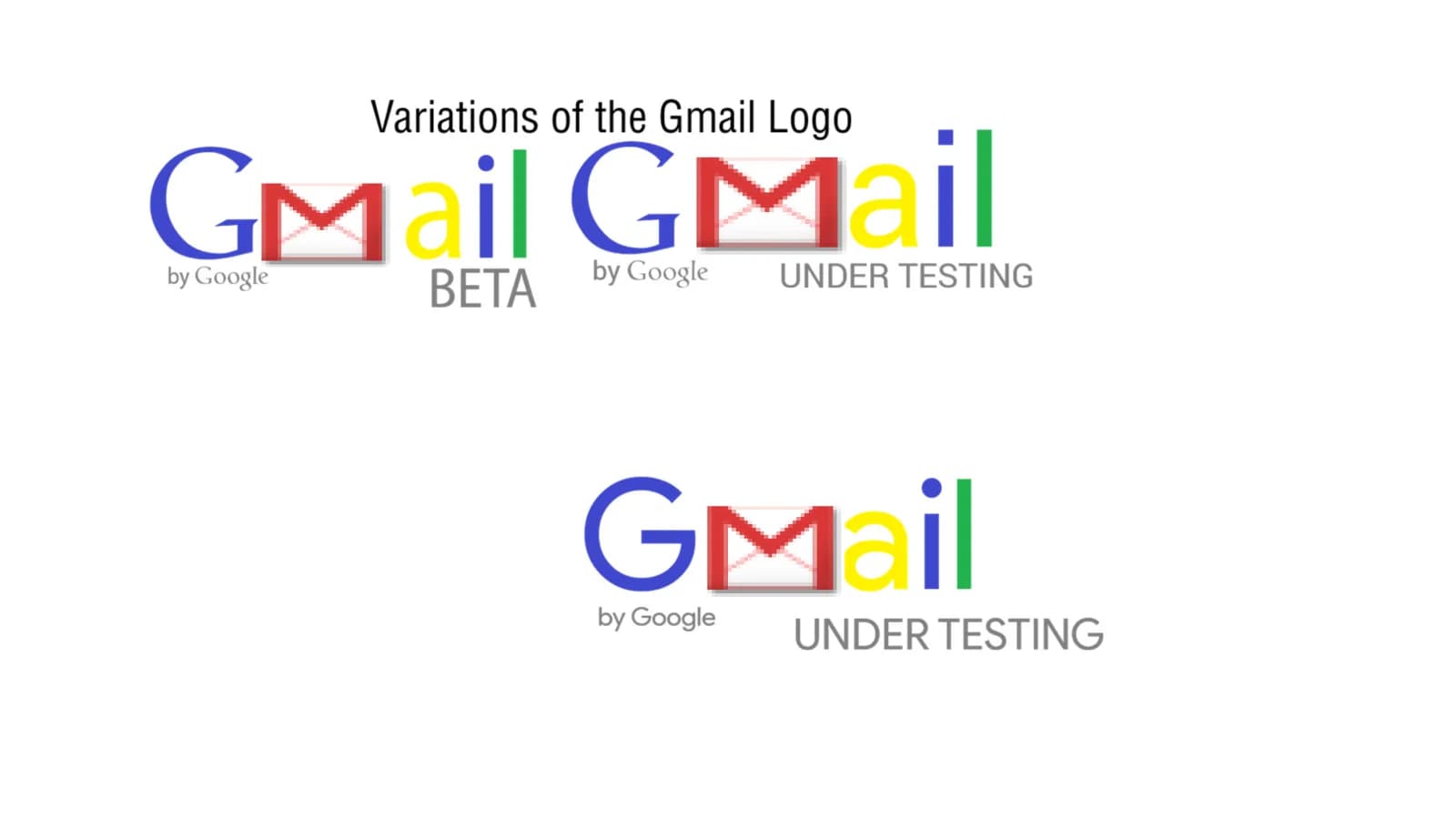 Variações do logotipo do Gmail