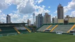 Vista da Arena Condá, estádio da Chapecoense, em Chapecó (SC)