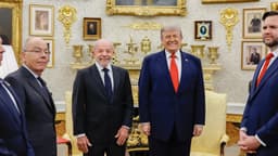 Os presidentes Luiz Inácio Lula da Silva e Donald Trump lado a lado no Salão Oval da Casa Branca, em foto de arquivo do encontro de 7 de maio de 2026