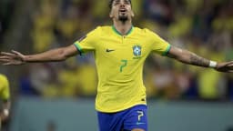 Lucas Paquetá comemora gol pela Seleção Brasileira em foto de arquivo; o meia marcou o primeiro gol do Flamengo contra o Corinthians