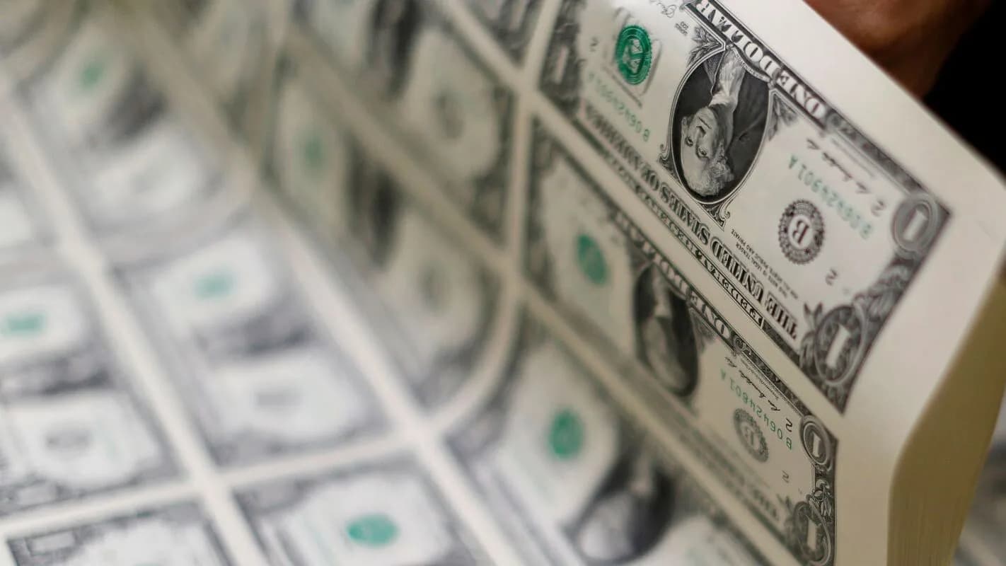 Mãos contando notas de dólar, foto de arquivo