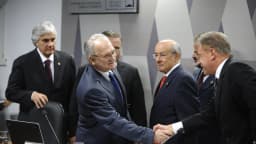 O ministro Edson Fachin, presidente do STF, em audiência pública no Senado