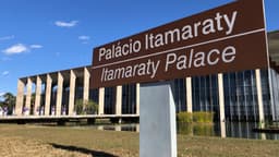 Fachada do Palácio Itamaraty, sede do Ministério das Relações Exteriores, em Brasília