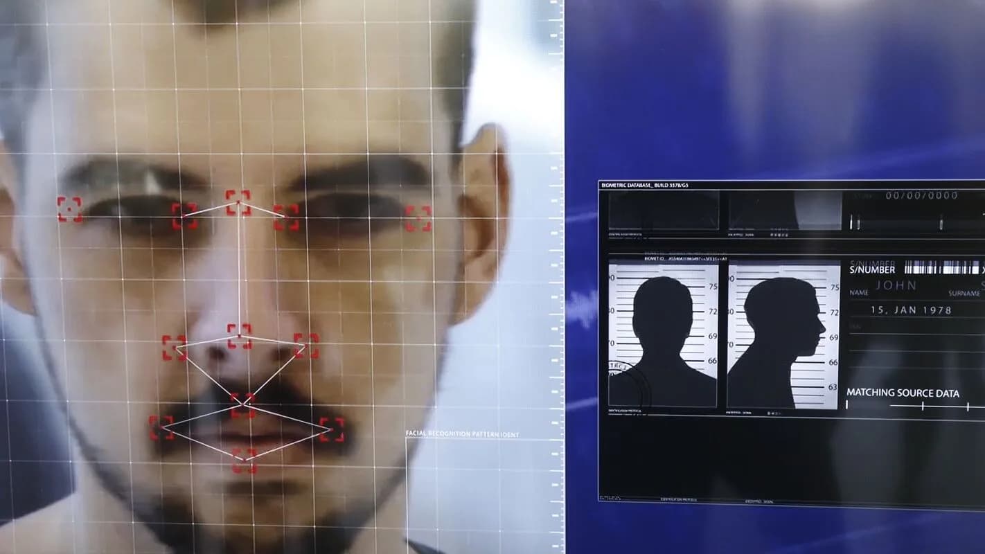Imagem representando reconhecimento facial por inteligência artificial