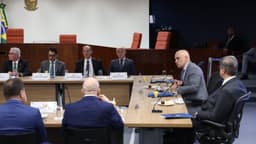 Ministro Alexandre de Moraes em reunião com procuradores-gerais de Justiça em Brasília
